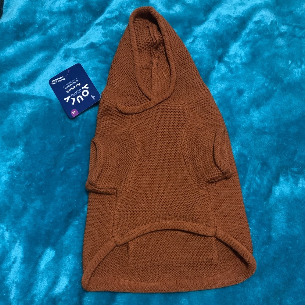 Rust Knit Pet Sweater, Size XS